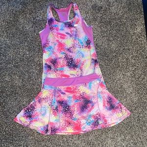 Girls champion athletic skort (skirt and short combo) and tank XL (14/16)